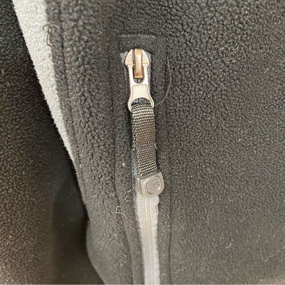 Mens Free Country Brand Full Zip Black and Grey Fleece Jacket Size Medium - Picture 4 of 5